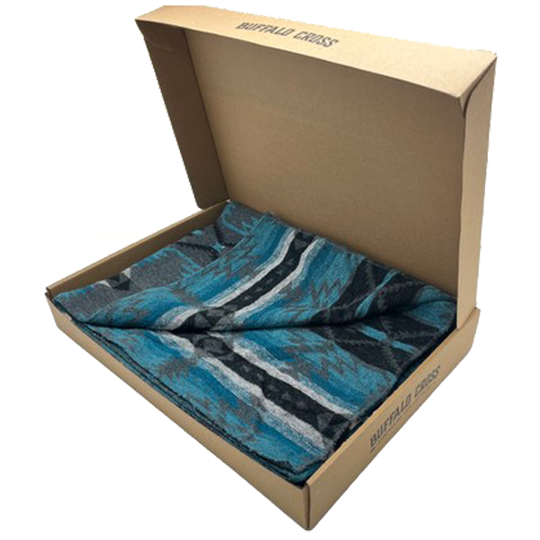 Buffalo Cross Blanket – Turquoise Horizon