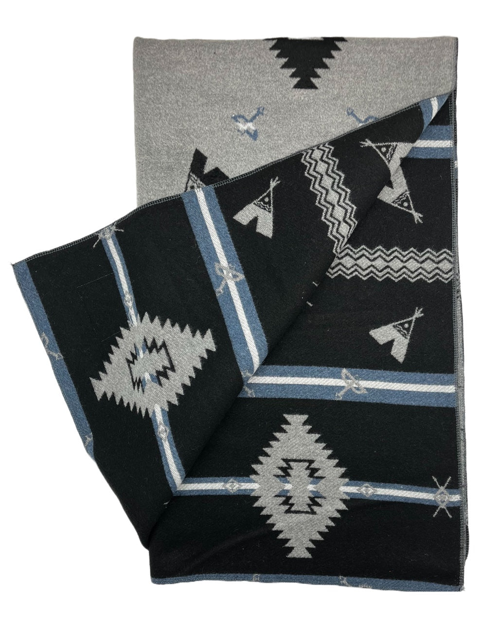 Buffalo Cross Premium Blanket – Teepee Grey