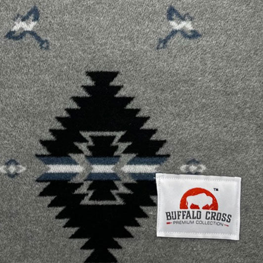 Buffalo Cross Premium Blanket – Teepee Grey