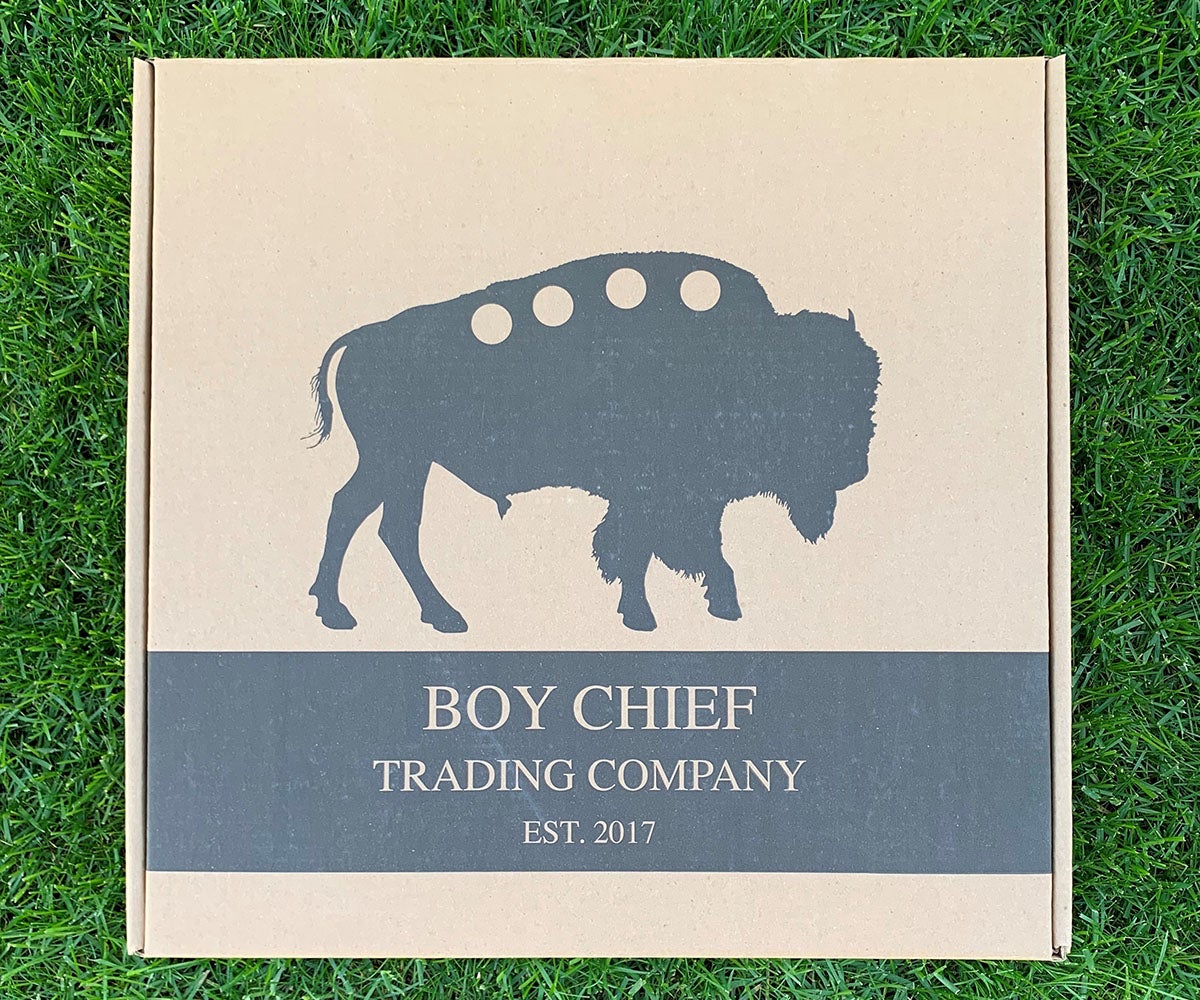 Boy Chief Blanket – Ivory - Turquoise Trim - WL