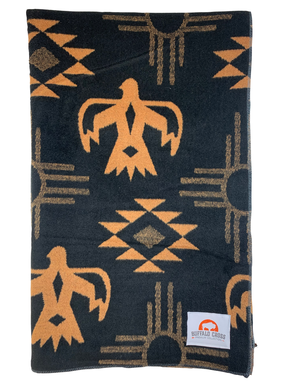 Buffalo Cross Blanket – Gold Eagle