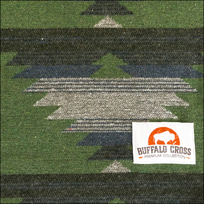 Buffalo Cross Blanket – Green