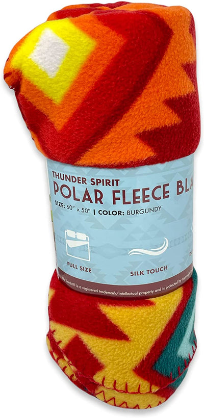 Burgundy Thunder Spirit Polar Fleece Blanket